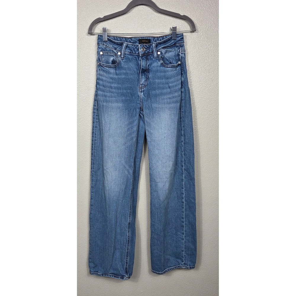 Quince Bella Stretch Relaxed Straight Jeans 26 Atlantic Blue High Rise